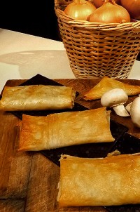 Cigares aux champignons de paris