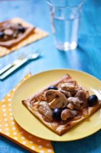 Pissaladière express aux champignons