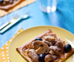 Pissaladière express aux champignons