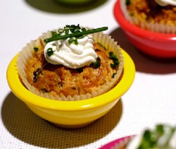 Cupcakes aux champignons et lardons