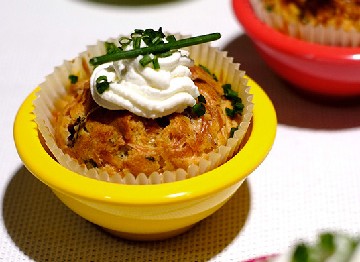 Cupcakes aux champignons et lardons