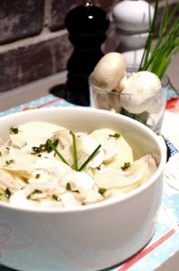 Salade de champignons pommes verte et parmesan