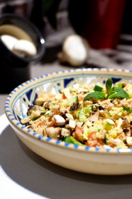 taboule-aux-champignons-et-des-de-poulet